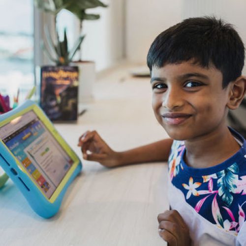 Child revising on KooBits
